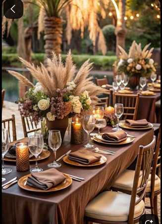 إليكِ الألوان الأكثر شيوعاً في حفلات الزفاف بموسم الخريف